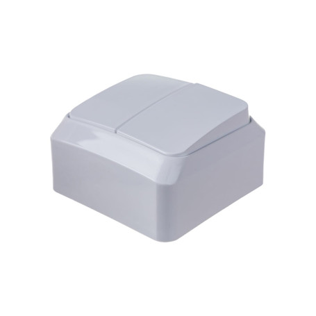 ЭТЮД О/У 2-клавишный ВЫКЛЮЧАТЕЛЬ 10 АХ, БЕЛЫЙ - Артикул BA10-002B