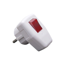 Вилка угловая с/з с выключателем 16А 250В