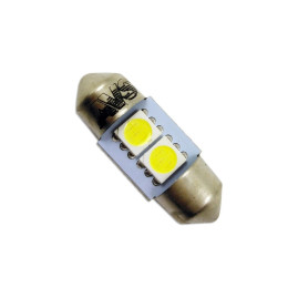 Лампы автомобильные светодиодные C5W T11, 12V, 0.12W, L-28мм, SV8.5, AVS - 2 шт