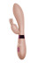 Бежевый вибратор Yonce с клиторальным зайчиком - 20,5 см. - Артикул 102029