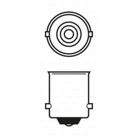 Лампа автомобильная накаливания PY21W, 12V, 21Вт, BA15s, BOSCH - 1 шт