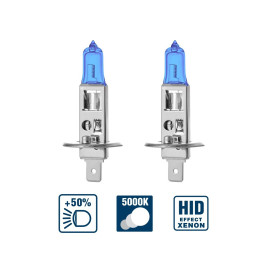 Лампа автомобильная галогеновая H1, 12V, 55Вт, 5000К, P14.5s, ATLAS AVS - 2 шт