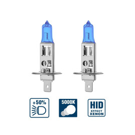 Лампа автомобильная галогеновая H1, 12V, 55Вт, 5000К, P14.5s, ATLAS AVS - 2 шт