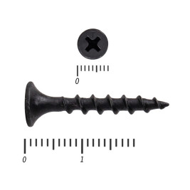 Саморез по дереву черный к/р 3,5х19 мм, 50 шт