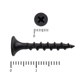 Саморез по дереву черный к/р 3,5х19 мм, 50 шт