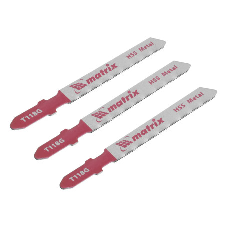 Полотна для электролобзика по металлу, 3 шт, T118G, 50 х 0.8 мм, HSS - Артикул 7820611