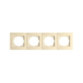 Рамка четырехместная, бежевая TOURAN EKO Naturel (Thema) NILSON 24120094