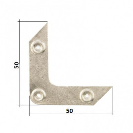 Уголок оконный, 1.2 мм, 50 х 50 мм, цинк 4 шт