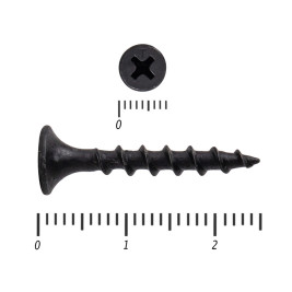 Саморез по дереву черный к/р 3,5х25 мм, 50 шт