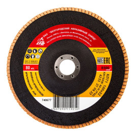 Круг лепестковый торцевой КЛТ-1, зернистость P 40 (40Н), 125 х 22,2 мм, "БАЗ" (2 штуки)