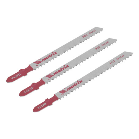 Полотна для электролобзика по металлу, 3 шт, T127D, 75 х 3 мм, HSS - Артикул 7820811