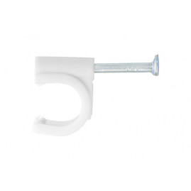 Скобы электроустановочные, 10 мм, круглый профиль, 40 шт.