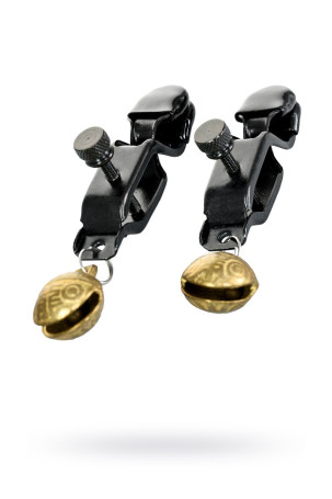Черно-золотистые зажимы для сосков TOYFA Theatre - Артикул 113923