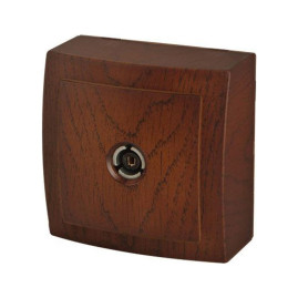 Розетка телевизионная открытой проводки цвет Орех NILSON