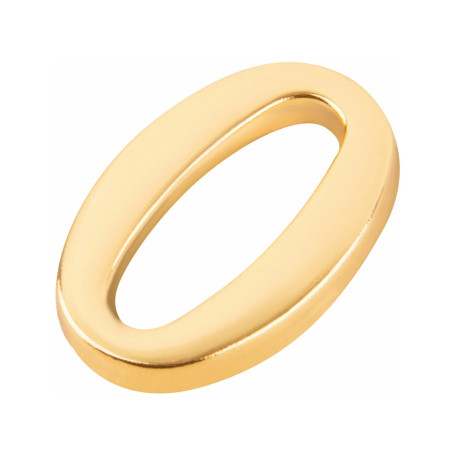 Цифра дверная 0, металл, золото - Артикул 216014