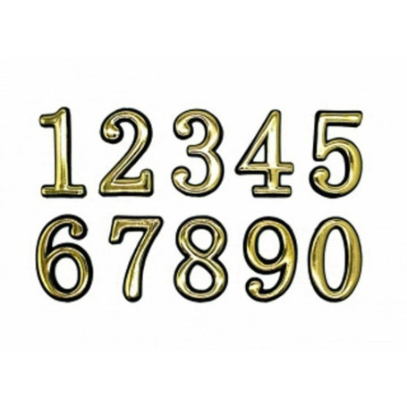 Цифра дверная 0, пластик, золото - Артикул 508611