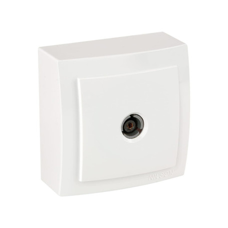 Розетка телевизионная, конечная, открытой проводки цвет Белый NILSON - Артикул 26111033