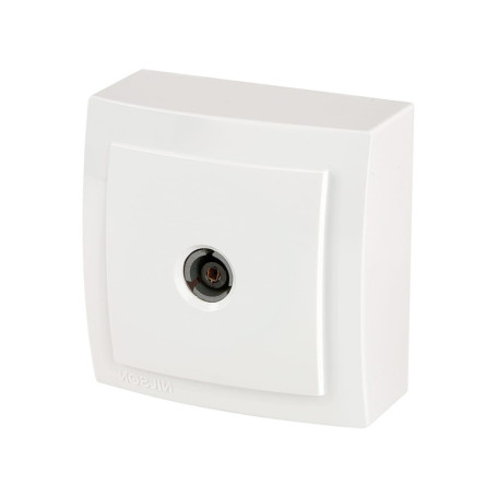 Розетка телевизионная, конечная, открытой проводки цвет Белый NILSON - Артикул 26111033