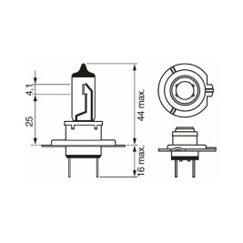 Лампа автомобильная H7, 24V, 70W, PX26d, TRUCKLIGHT, BOSCH - 1 шт