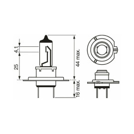Лампа автомобильная H7, 24V, 70W, PX26d, TRUCKLIGHT, BOSCH - 1 шт