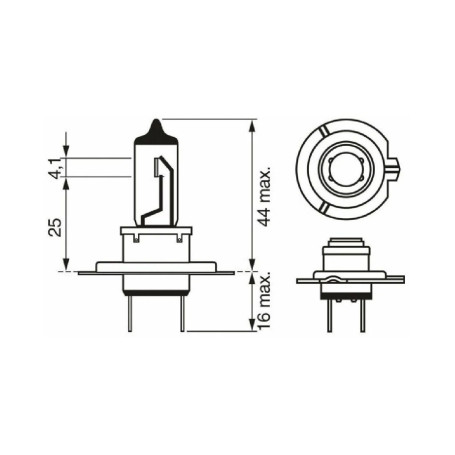 Лампа автомобильная H7, 24V, 70W, PX26d, TRUCKLIGHT, BOSCH - 1 шт - Артикул 1987302471_BCH