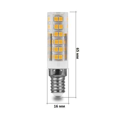 Лампа светодиодная для холодильника Е14 7Вт 2700К (теплый белый свет) - Артикул 25898