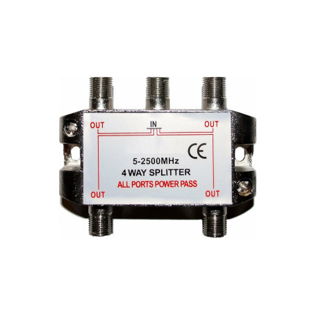 Сплиттер (делитель) эфирный на 4 телевизора 5-2500Hz Спутник - Артикул EKT-2504A
