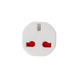 Переходник с английской вилки 13А, 250В, белый, AY-KA