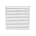 Решётка вентиляционная 194x194 мм пластик цвет белый с сеткой - Артикул 506314