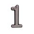 Цифра дверная 1, пластик, хром - Артикул 508911
