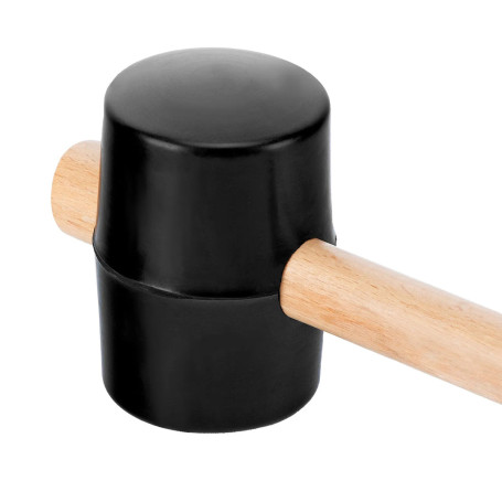 Киянка с деревянной ручкой чёрной резиной 910 г - Артикул 111605