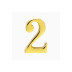 Цифра дверная 2, металл, золото - Артикул 216018