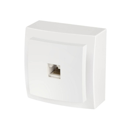 Розетка телефонная, открытой проводки цвет Белый NILSON - Артикул 26111040