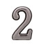 Цифра дверная 2, пластик, хром - Артикул 509111