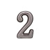 Цифра дверная 2, пластик, хром - Артикул 509111