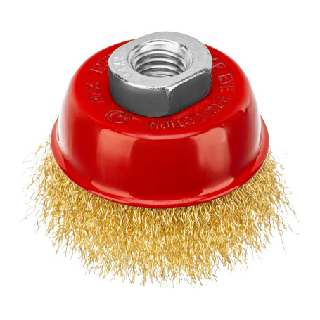 Щётка для ушм чашка латуневая проволока 65мм 74603 - Артикул 7460311