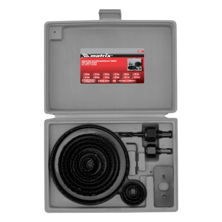 Набор кольцевых пил по дереву, 19 - 127 мм, 12 предм. - Артикул 7047211