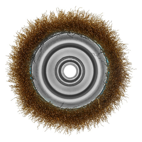 Щетка для УШМ, 125 мм, М14, "чашка", латунированная витая проволока - Артикул 7460611