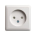 Розетка 1 ОП без з/к со шторками изол. пластина 10А Хит белая - Артикул RA10-137I-B