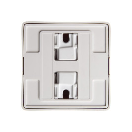 Розетка 1 ОП без з/к со шторками изол. пластина 10А Хит белая
