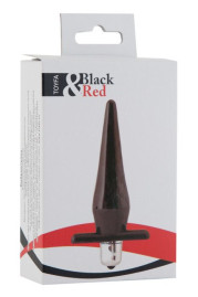 Черная водонепроницаемая вибровтулка Black&Red - 12,7 см.