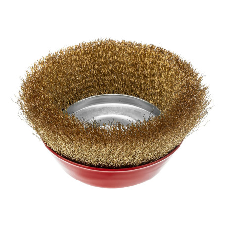 Щетка для УШМ, 150 мм, М14, "чашка", латунированная витая проволока - Артикул 7460711