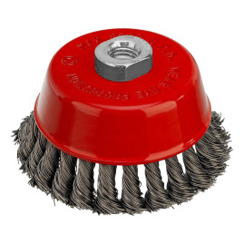 Щётка чашка для ушм 100мм металлическая крученая проволока 74628