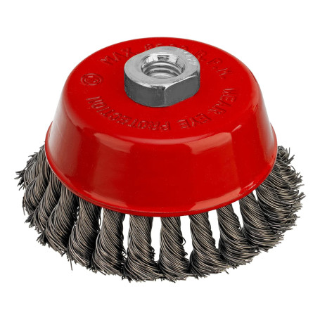 Щётка чашка для ушм 100мм металлическая крученая проволока 74628 - Артикул 7462811