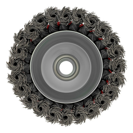 Щётка чашка для ушм 100мм металлическая крученая проволока 74628 - Артикул 7462811