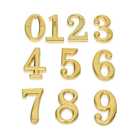 Цифра дверная 4, металл, золото - Артикул 216022