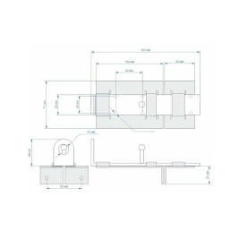 Задвижка дверная ЗД-04, цинк