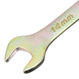 Ключ комбинированный, 14 мм, желтый цинк