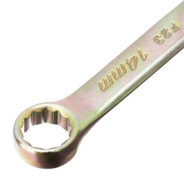 Ключ комбинированный, 14 мм, желтый цинк
