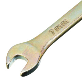 Ключ комбинированный, 7 мм, желтый цинк